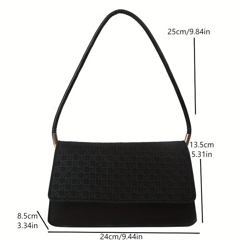 Minimalist Geometric Pattern Shoulder Bag