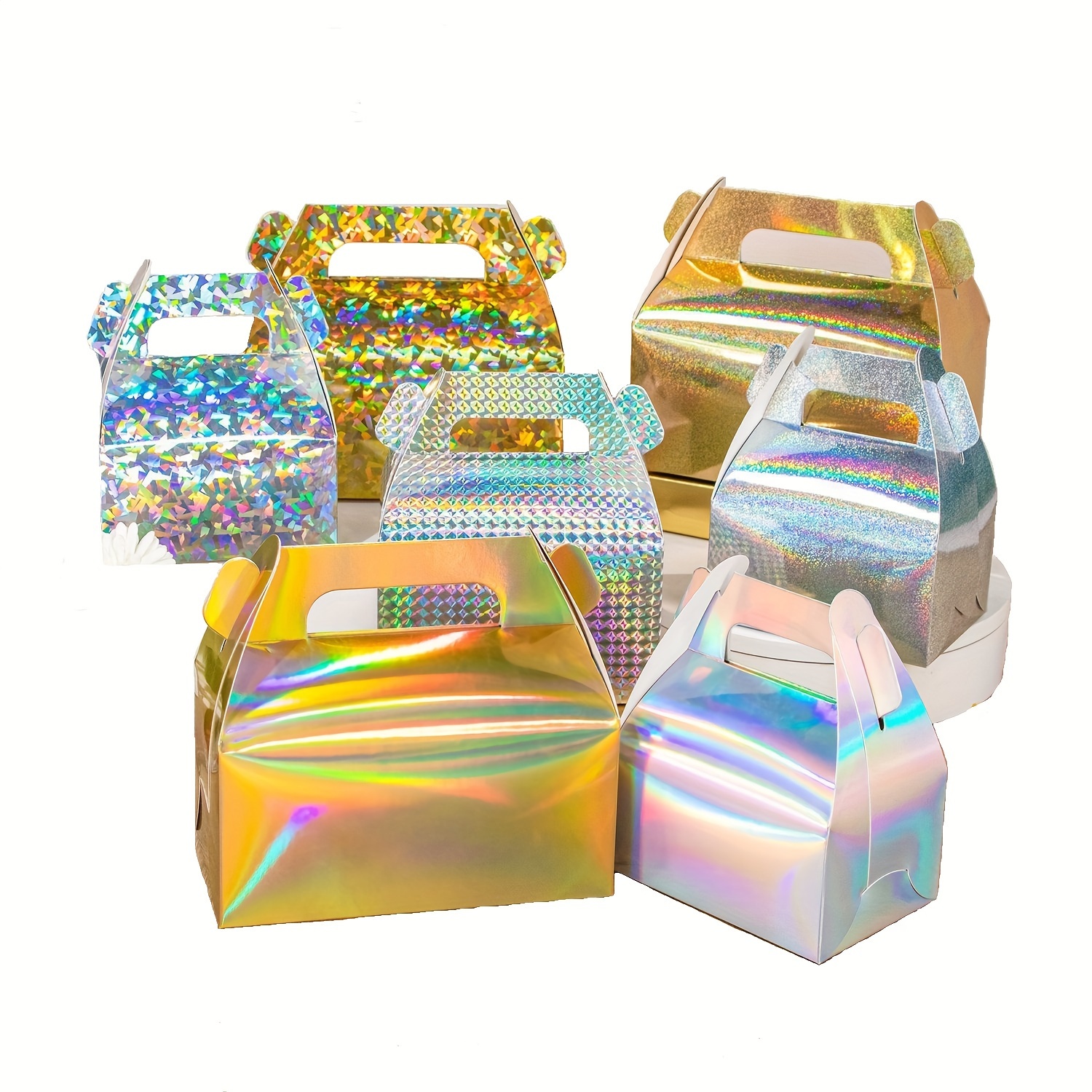 Clear Favor Boxes - Metallic Foil