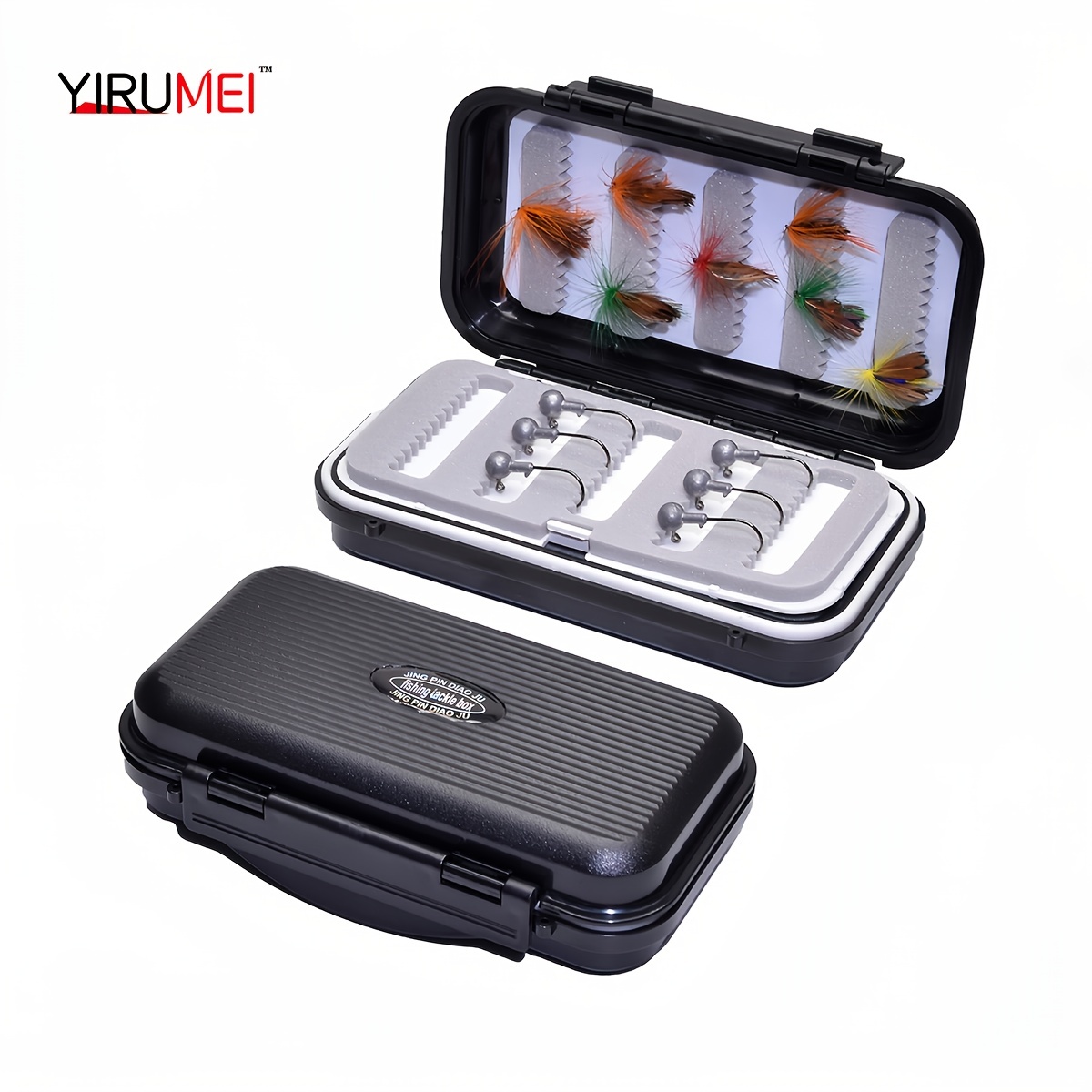 Waterproof Fly Fishing Box Slim Fishing Storage Fishing Tackle Case Multi  Magnetic Compartments Tackle Box 7.36X4.02X0.63 (187X102X16mm)(Grey-12C)
