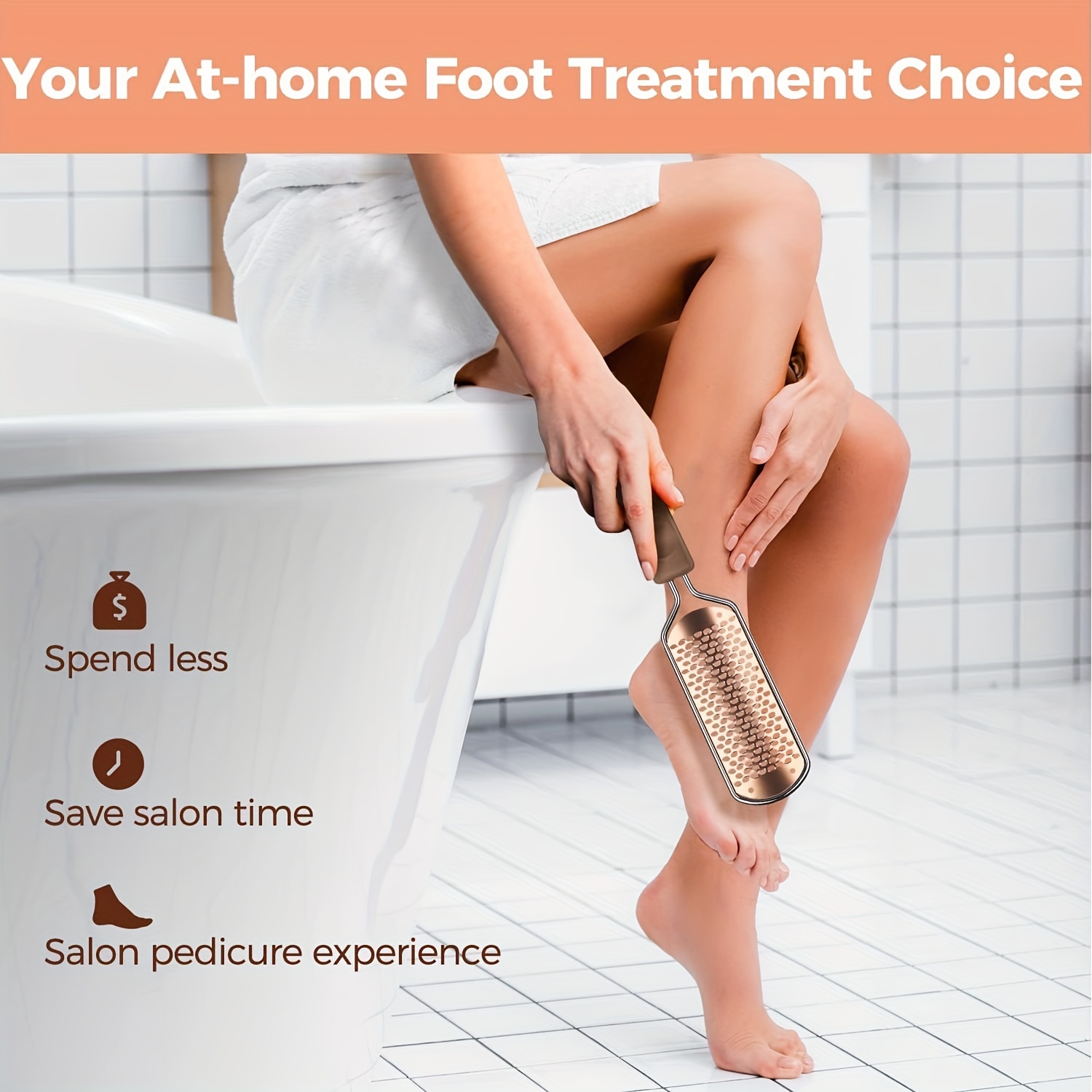 Foot Scrubber with Stand Never-Cut-Your-Feet Foot File Callus Remover -  Safe to Use  Comfortable Foot Scraper Feet Scrubber Dead Skin Remover Best  Home Pedicure Foot Care Tool Used on Wet/Dry Feet