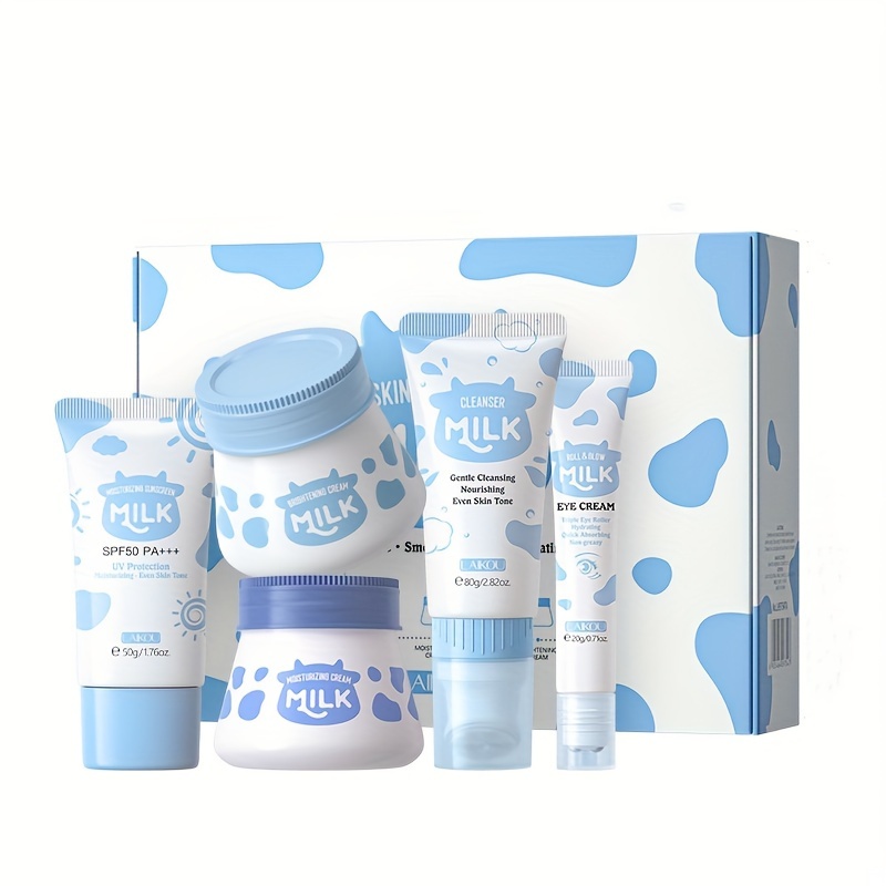 Milk Skincare Set 5piece Set Moisturizing And Hydrating Facial Skin