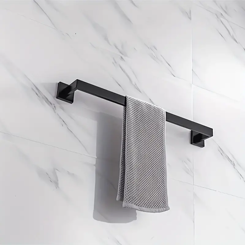  Juego de accesorios de baño, juego de accesorios de baño de acero  inoxidable SUS304, color negro, incluye toallero de baño de 12 pulgadas,  soporte para papel higiénico y gancho para toallas