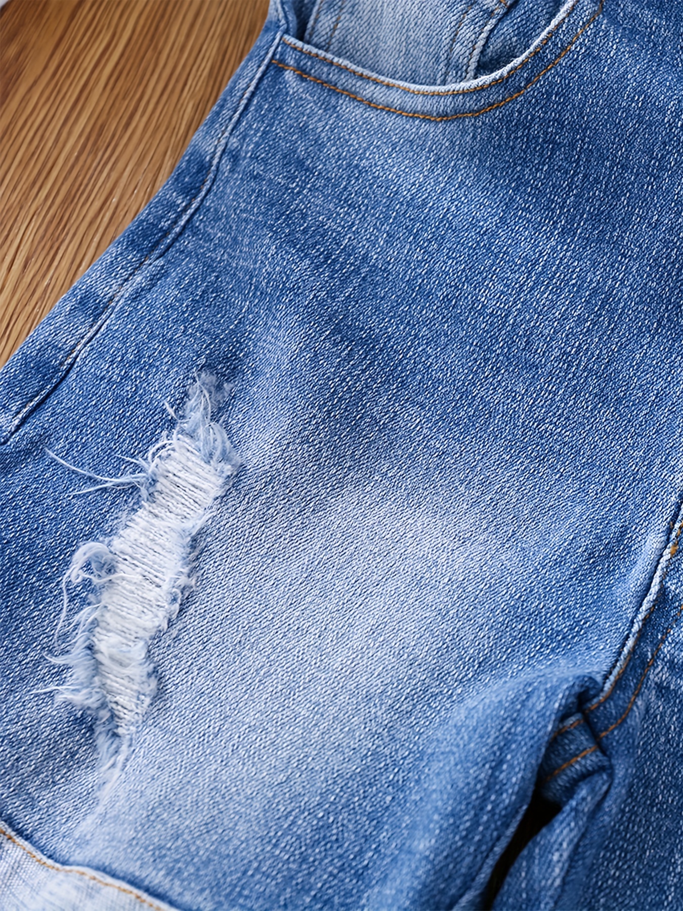 Girls Ripped Comfortable Denim Shorts for Summer