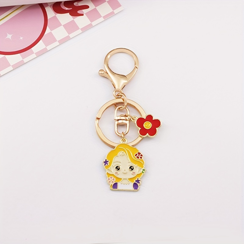 Porte-clés Princesse, 2 Porte-Clés Dessin Animé Porte-Clés Princesse Mignon  Porte Clef, DIY Porte-clés pour Filles Pendentifs Décorations pour Enfants