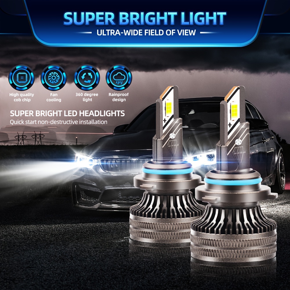 Super Bright H4 Led Headlight H1 H7 H11 9005 Hb3 9006 Hb4 - Temu