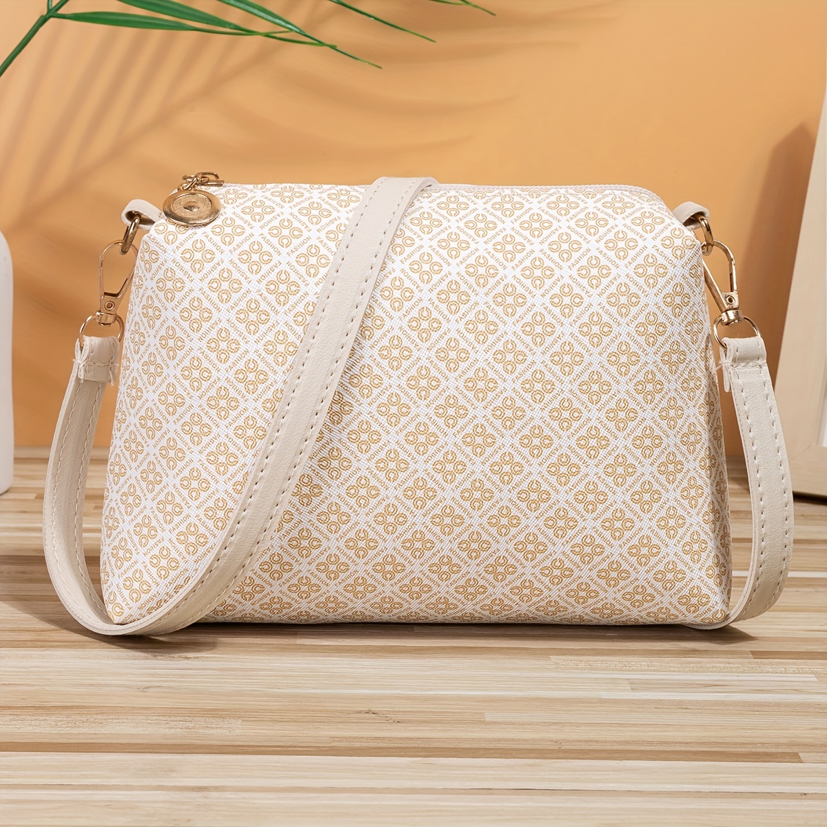 Mini Square Bag Geometric Pattern With Coin Purse PU For Daily