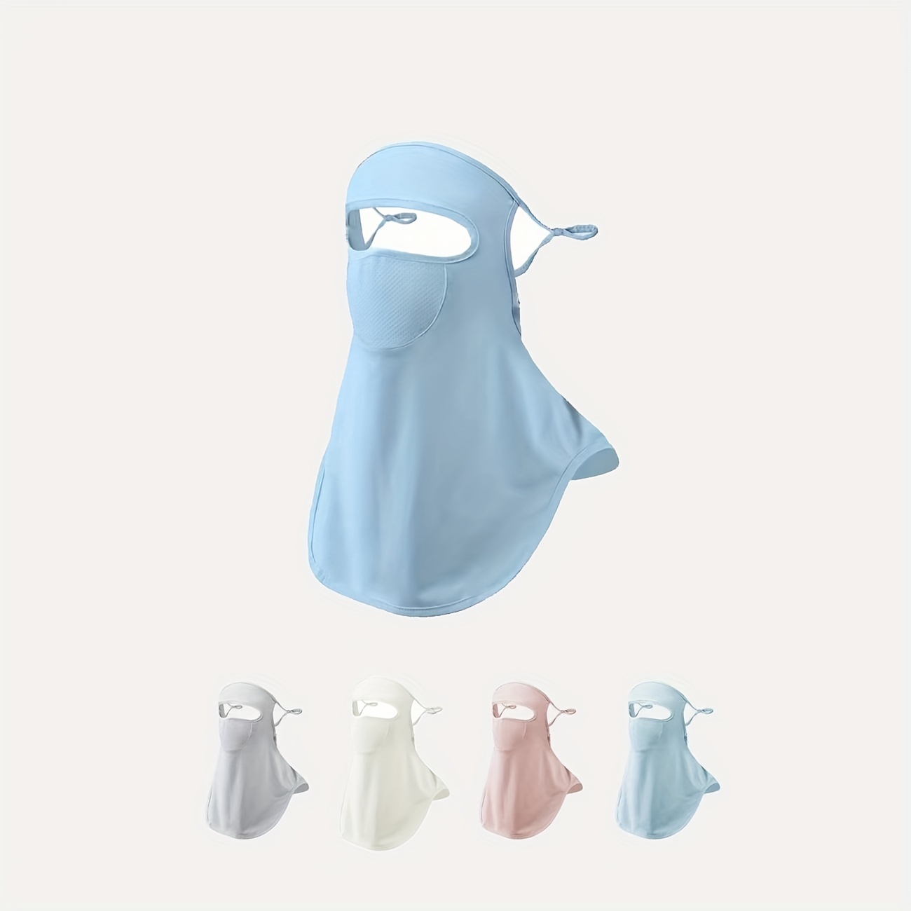 Solid Ice Silk Neck Gaiter for Outdoor Sunscreen