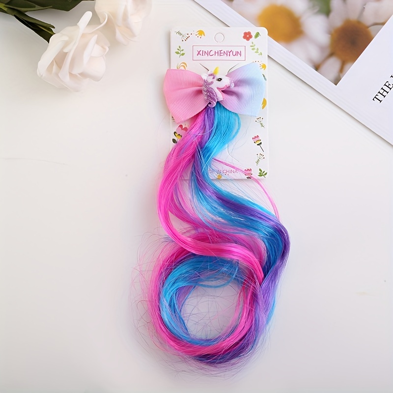 Cute Long Hair Bows for Girls Hair Clips, Ribbon hair clips for girls  Stuff, Organdy Bow Ornament Lovely toddler Girls Hair Accessories, Gift for  6 5 7 8 Year Old Girl 
