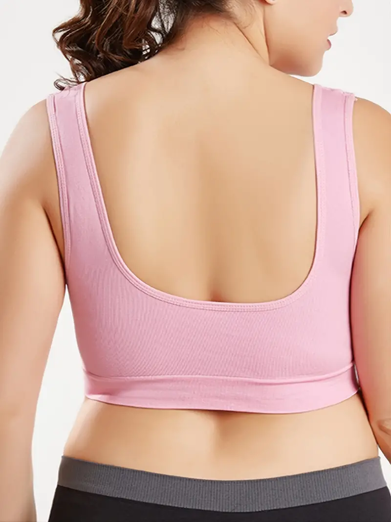 Wireless Breathable Bra Solid Color Sleeveless Lingerie Plus Size