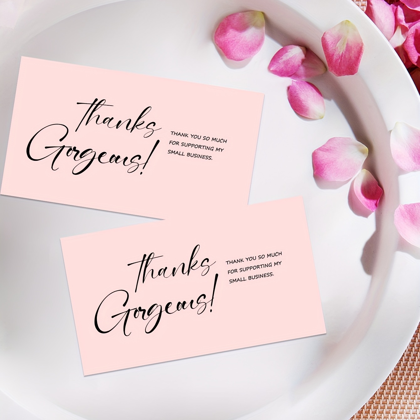 Thank You For Supporting My Small Business Cards Elegant And - Temu