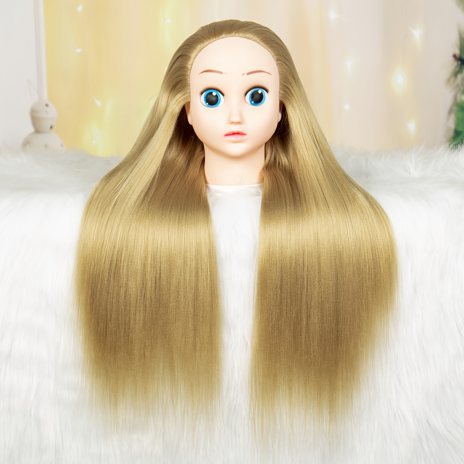 Mannequin Head 26″-28″Cosmetology Doll Head Training Head Braiding Head  Hair Sty 757255581500