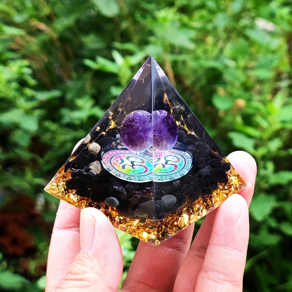 Chakra Orgonite Pyramid Energy Generator Healing Crystal