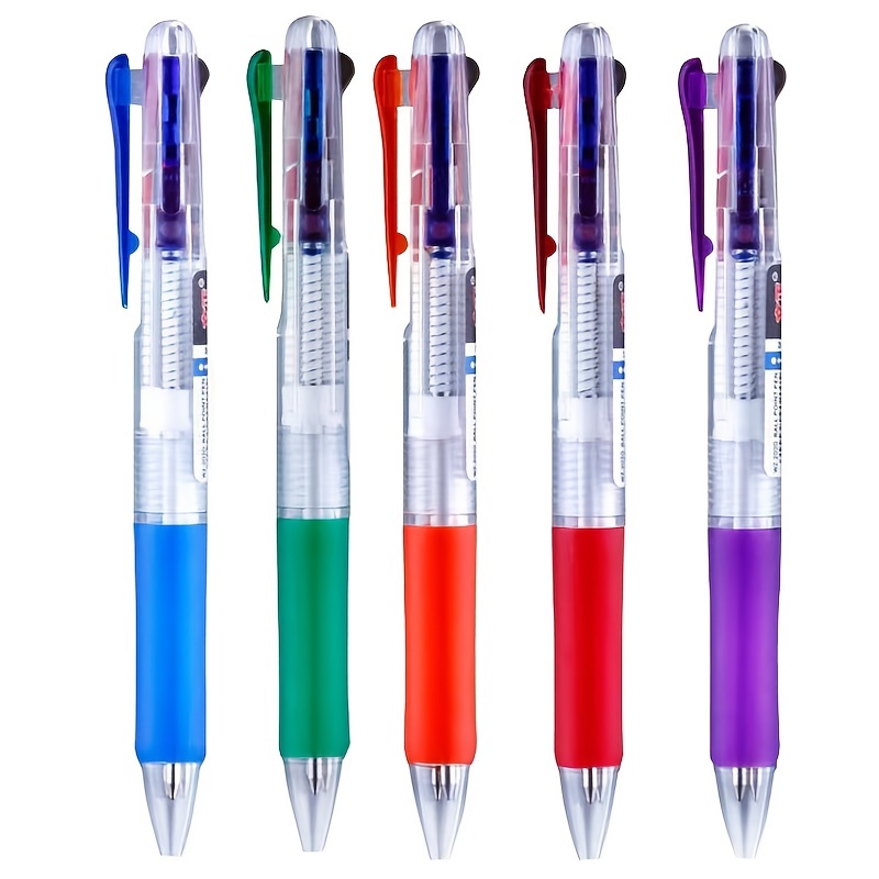 Lopenle 12PCS 4-in-1 Multicolor Pens 4-color Retractable Pens