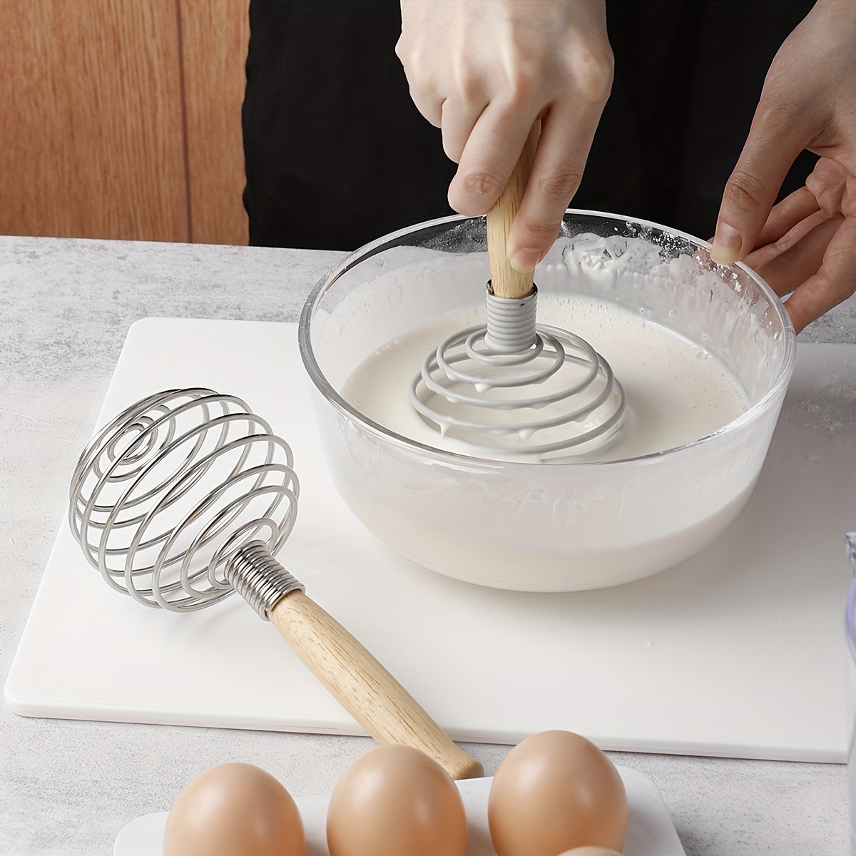 Varillas para mezclar huevos y crema, agitador de pastel de harina