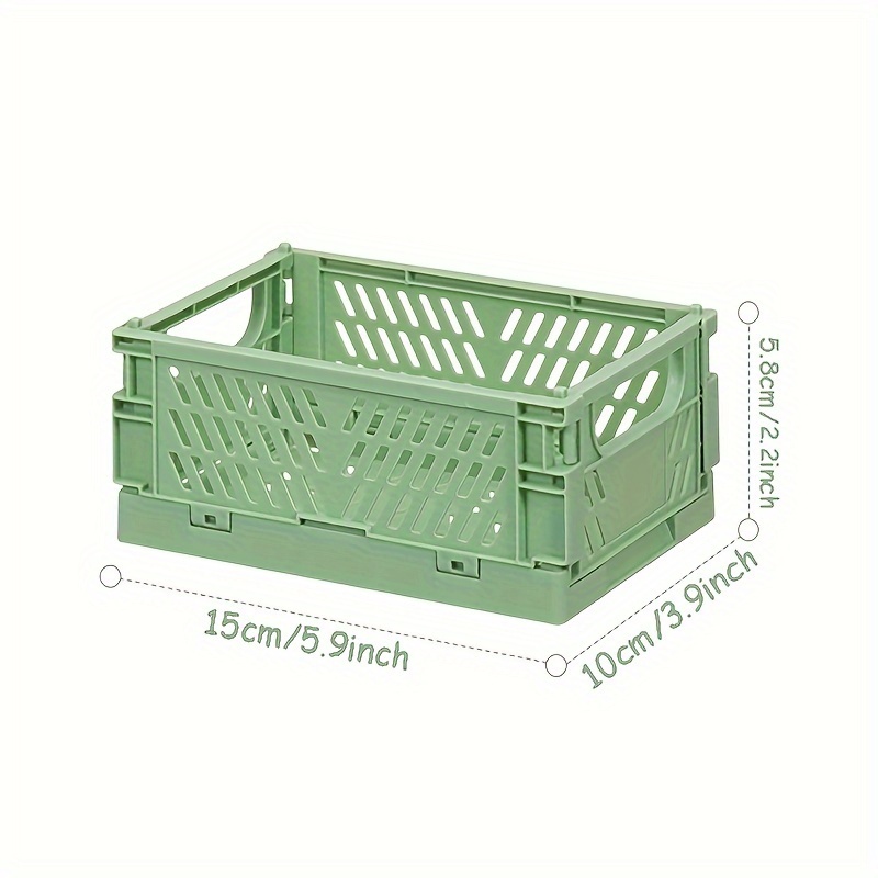 Pastel Crates For Storage Plastic Folding Baskets - Temu