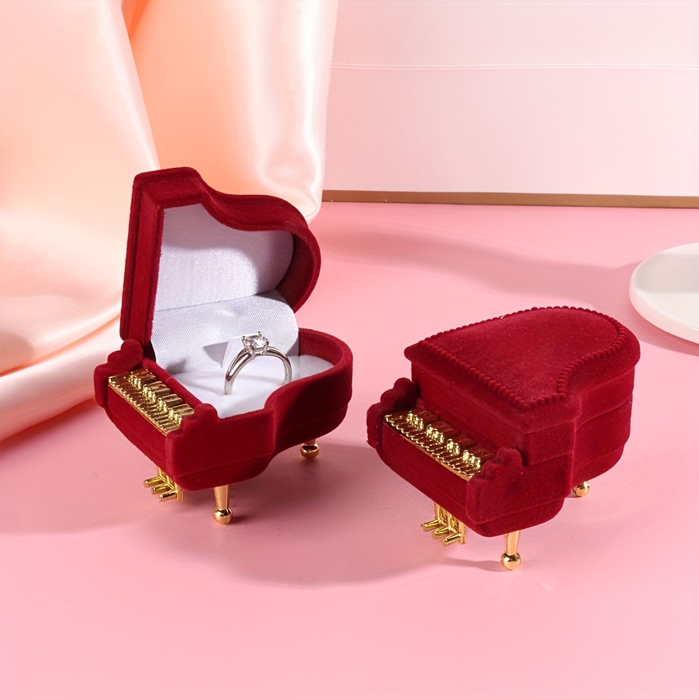 Romantic Piano Ring Box Jewelry Storage Box