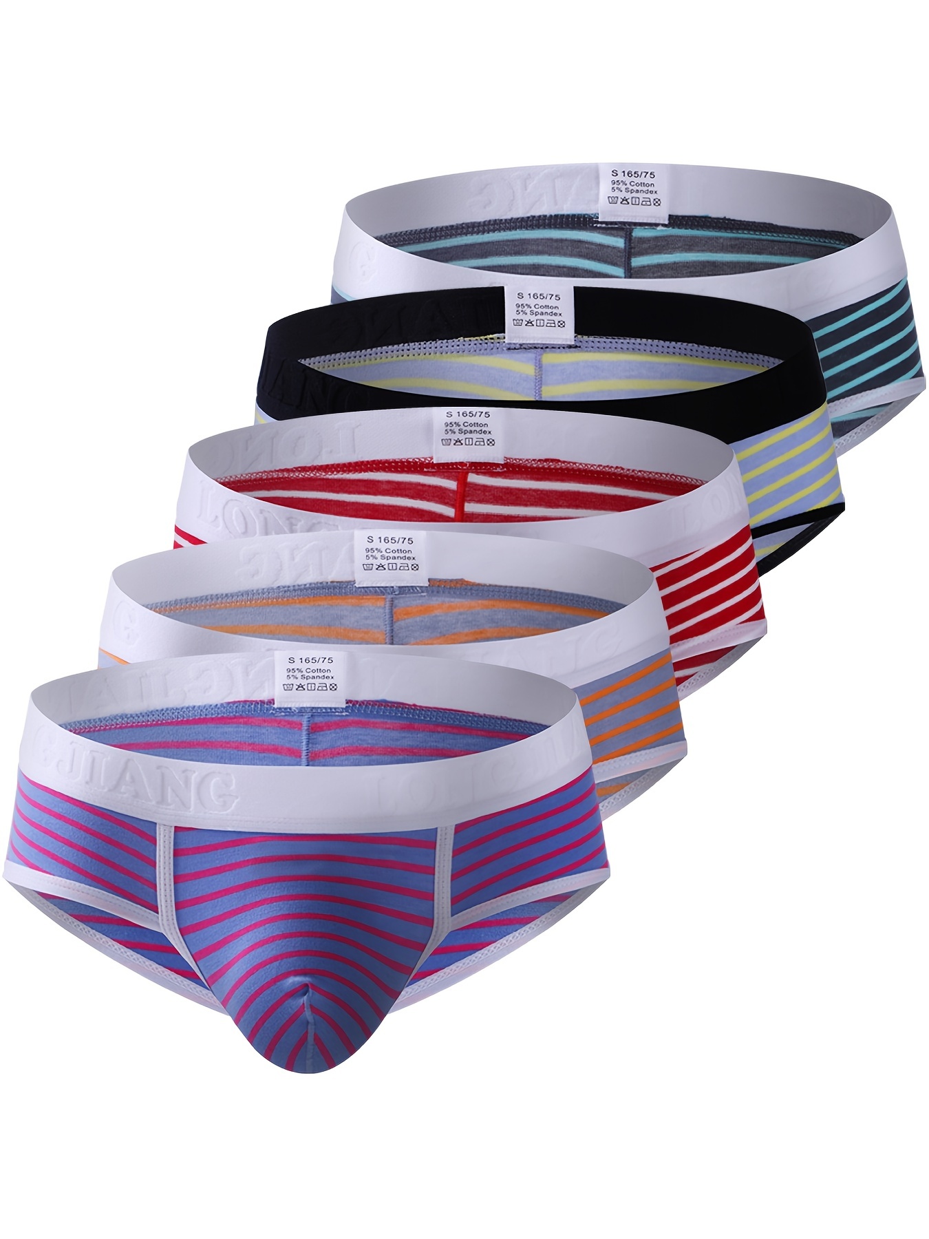 Men's Underwear Fashion Striped Cotton Sexy U Bulging Briefs - Temu