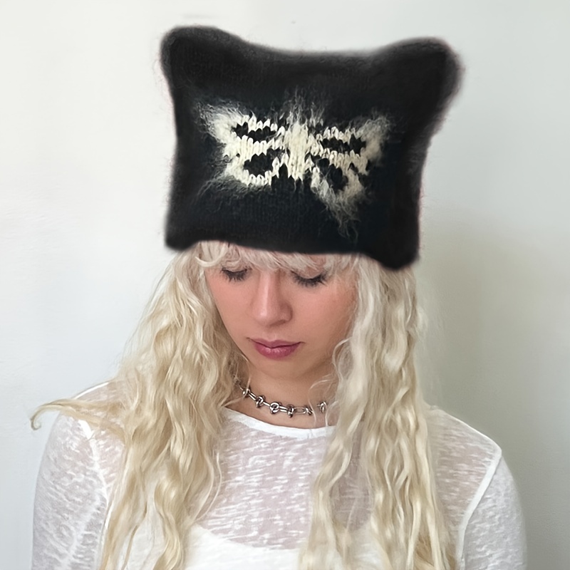 Y2k Hollow Cat Ears Bucket Hat Pareja Hip Hop Casual Basin - Temu