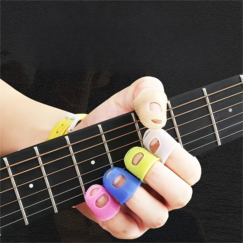 10pcs Guitar Silicone Guitar Fingertips Protector Finger Thumb