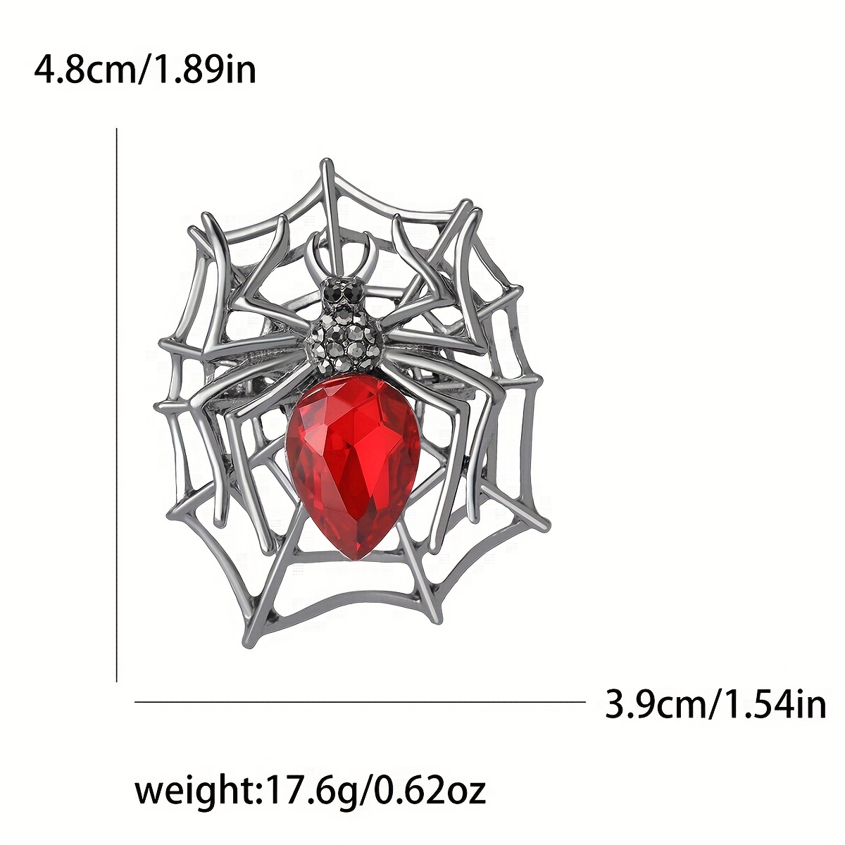 1pc Fashionable Vintage Alloy Spider & Spider Web Shaped