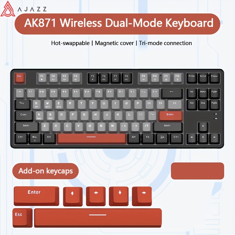 Ajazz Ak33 Wired Bt5.0 Dual mode Mechanical Keyboard Office - Temu Mexico