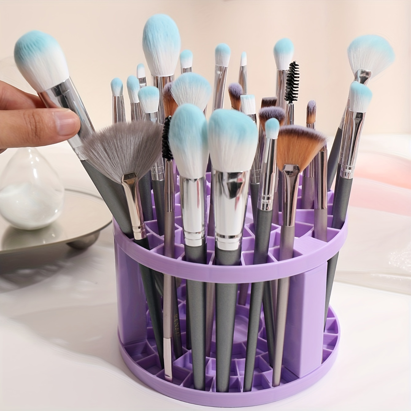 silicone makeup brush holder stand