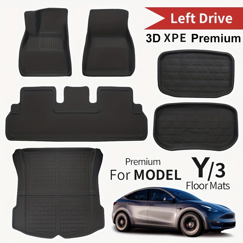 Tesla Model 3: Allwetter-Fußmatten für den Innenraum (Premium