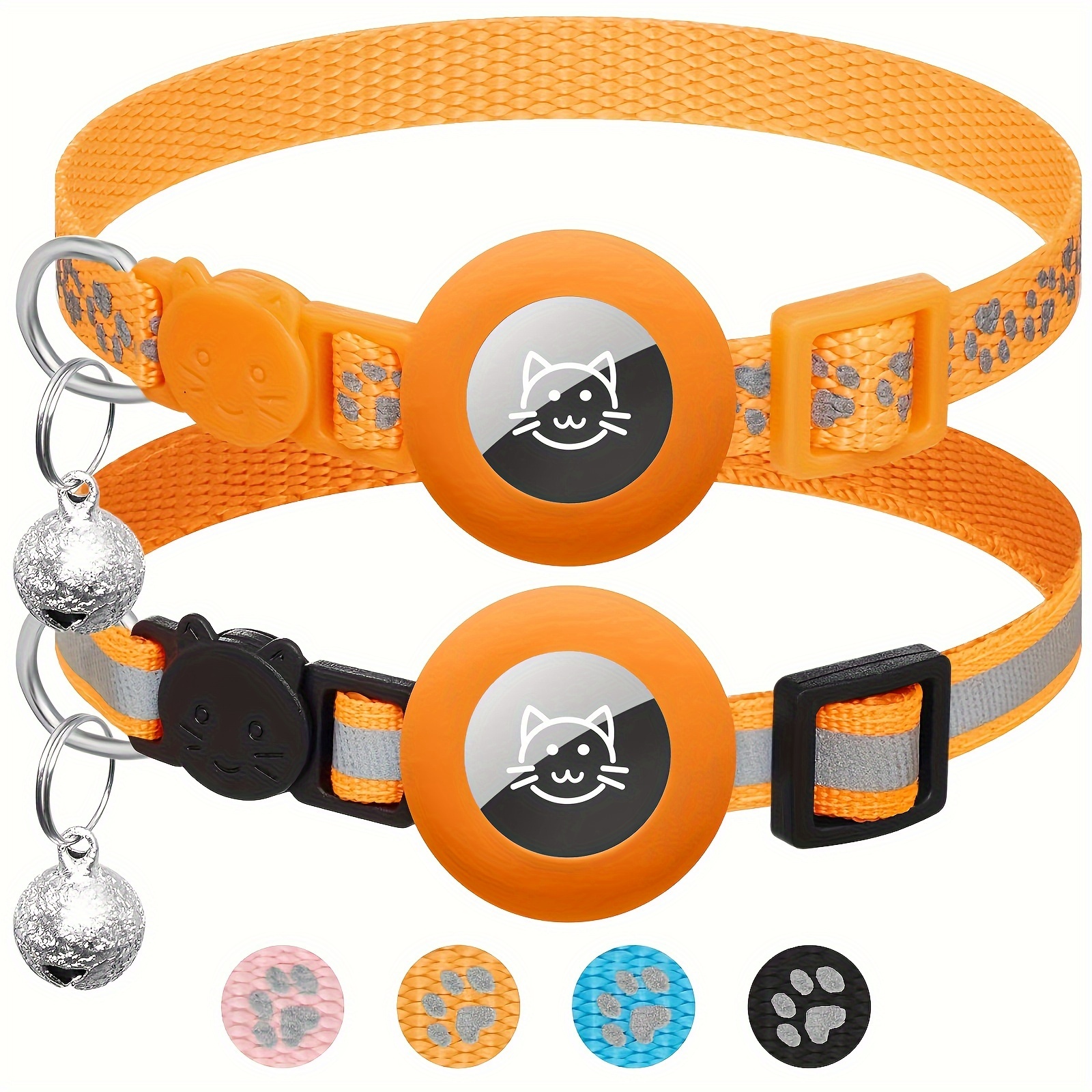 2 Pack Cat Collar With Bell Breakaway Reflective Kitten Collar