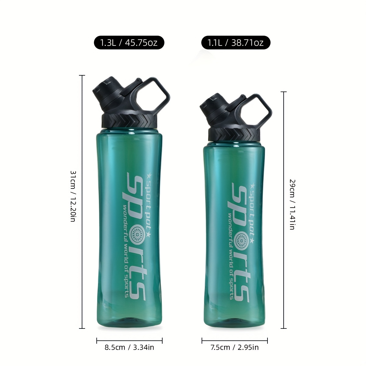 Sports Water Bottle Portable Water Cups Clear Water Jugs For - Temu