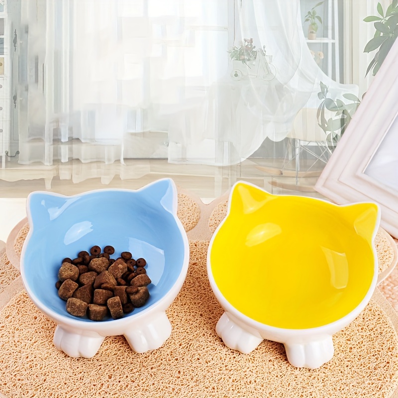 Raised Non-slip Ceramic Pet Food Bowl - Perfect For Cats & Dogs! - Temu