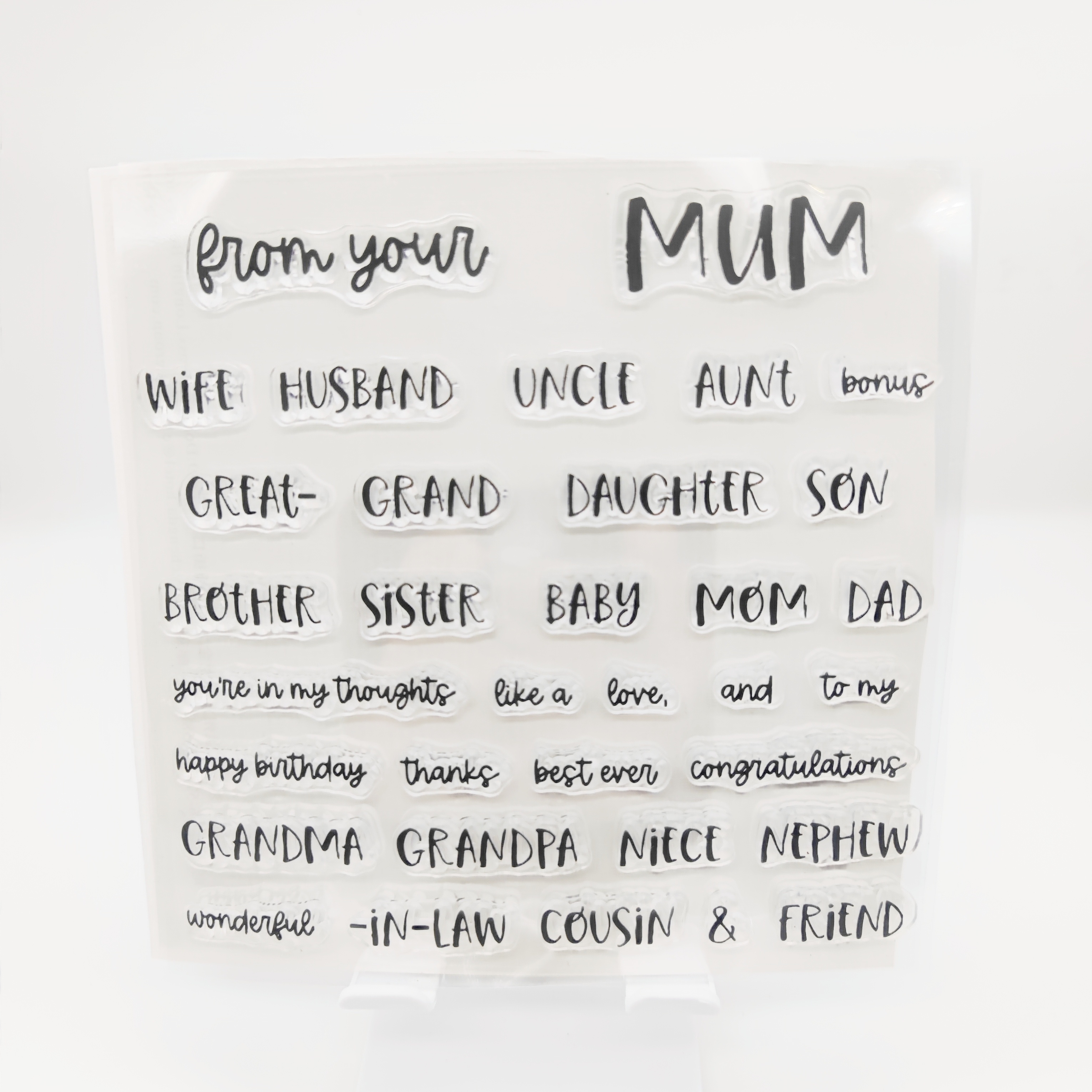 1pc Mom Son Wife Words Seal Stamp DIY For Gifts, Silicone Transparent  Stamp, Birthday Gift For Girlfriend Boyfriend Friend Kids