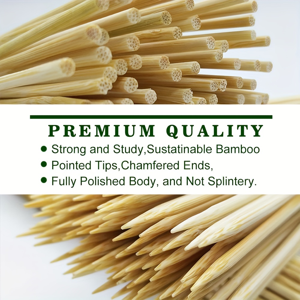 Natural Bamboo Skewers， Wooden Skewers,Skewer Sticks,Kebab Sticks,Short  Skewers,Wooden Kebab Skewers -Skewers for Fruit Kabobs,Appetizer, Chocolate  Fountain, Cocktail More Food, (6-Inch(100pcs)) : : Garden &  Outdoors