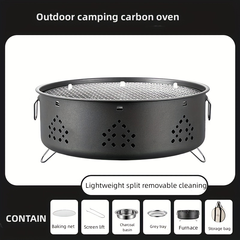 1pc Portable Indoor Japanese Bbq Grill - Charcoal Stove For Tabletop  Cooking - Household Aluminium Alloy Barbecue Stove - 24x12.5x11.5cm -  Sports & Outdoors - Temu