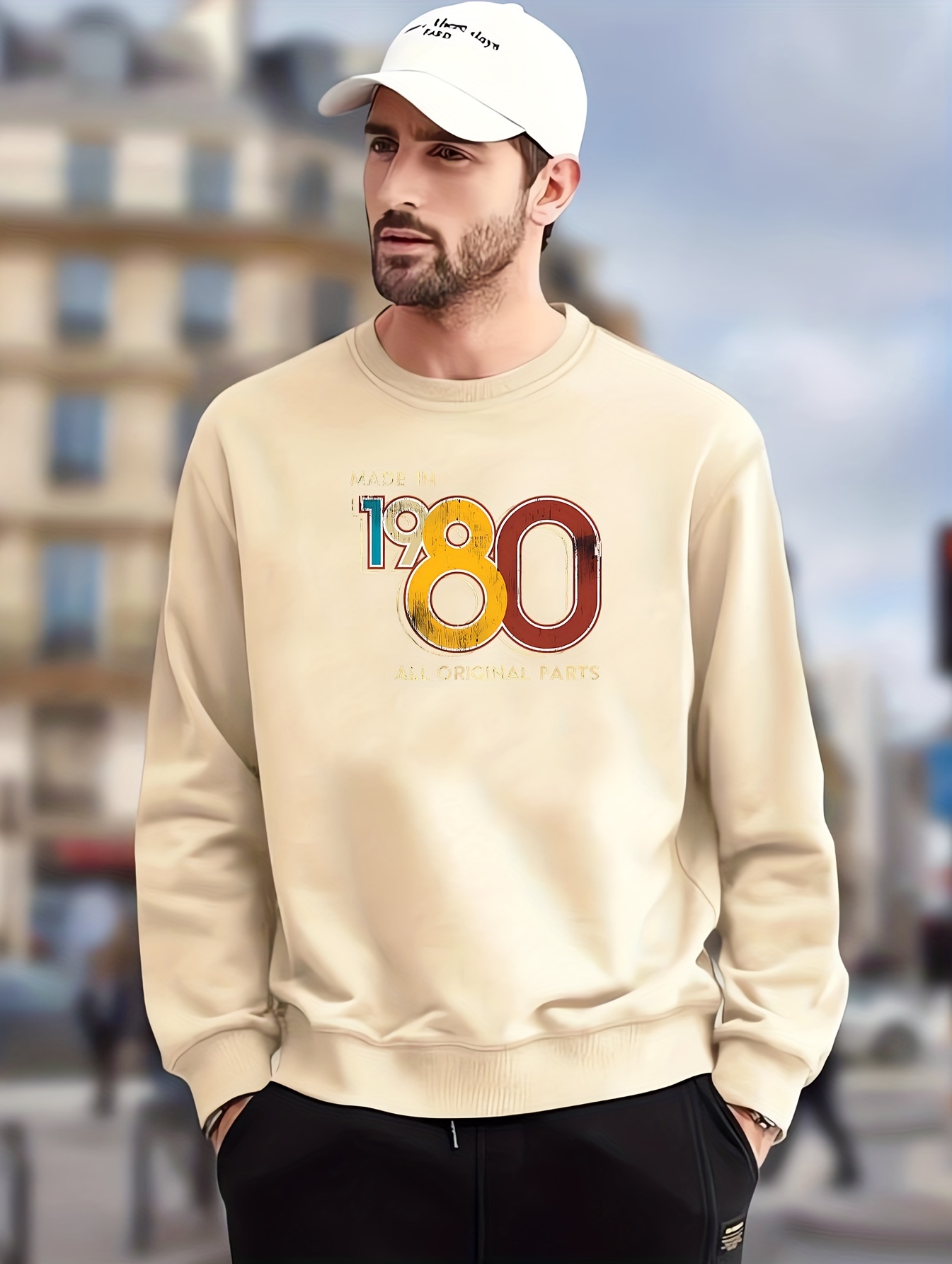 What Do You Want 1980 Print Trendy Sweatshirt Mens Casual Graphic