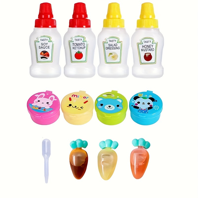 Mini Condiment Bottles Squeezable Jar For Small Containers - Temu