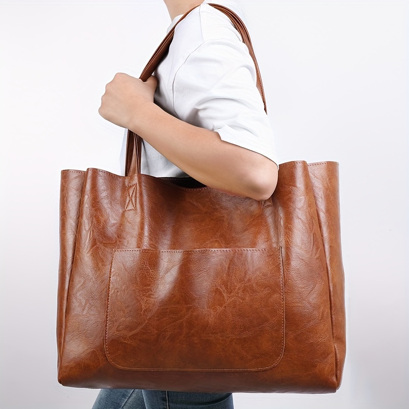 Minimalist Simple Tote Bag Large Capacity Shoulder Bag Temu