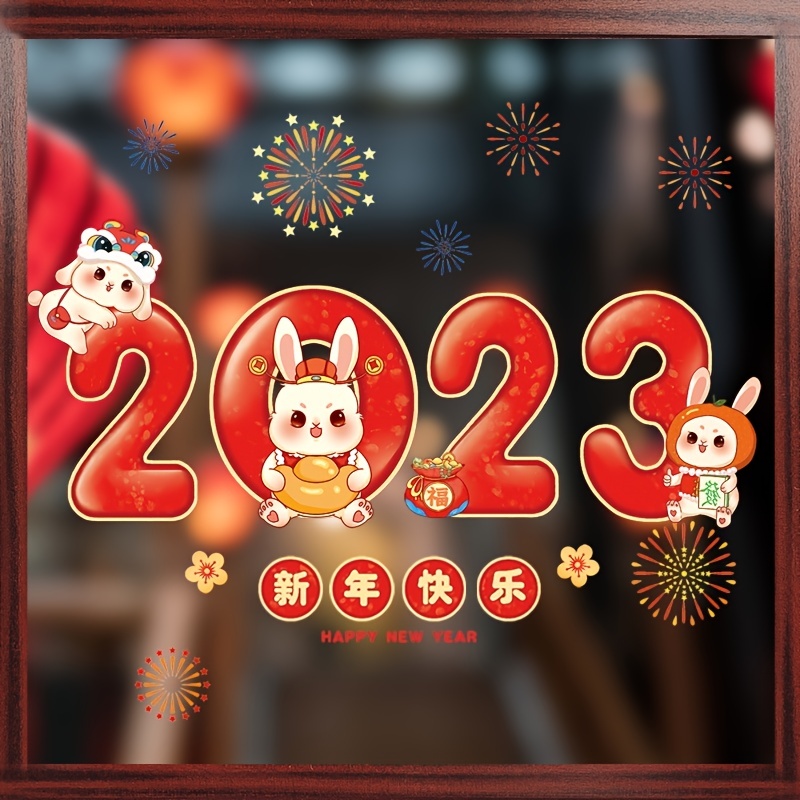 Chinese New Year Spring Festival Supplies Stickers - Temu