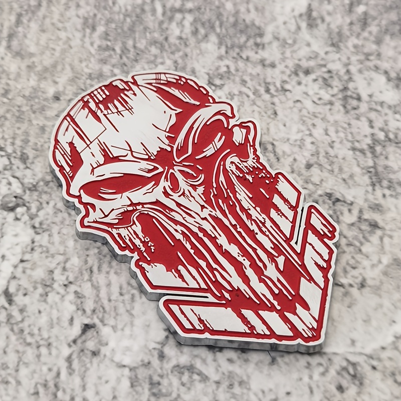 Exklusives Emblem Fahrzeug Sticker Aufkleber Metall Skull