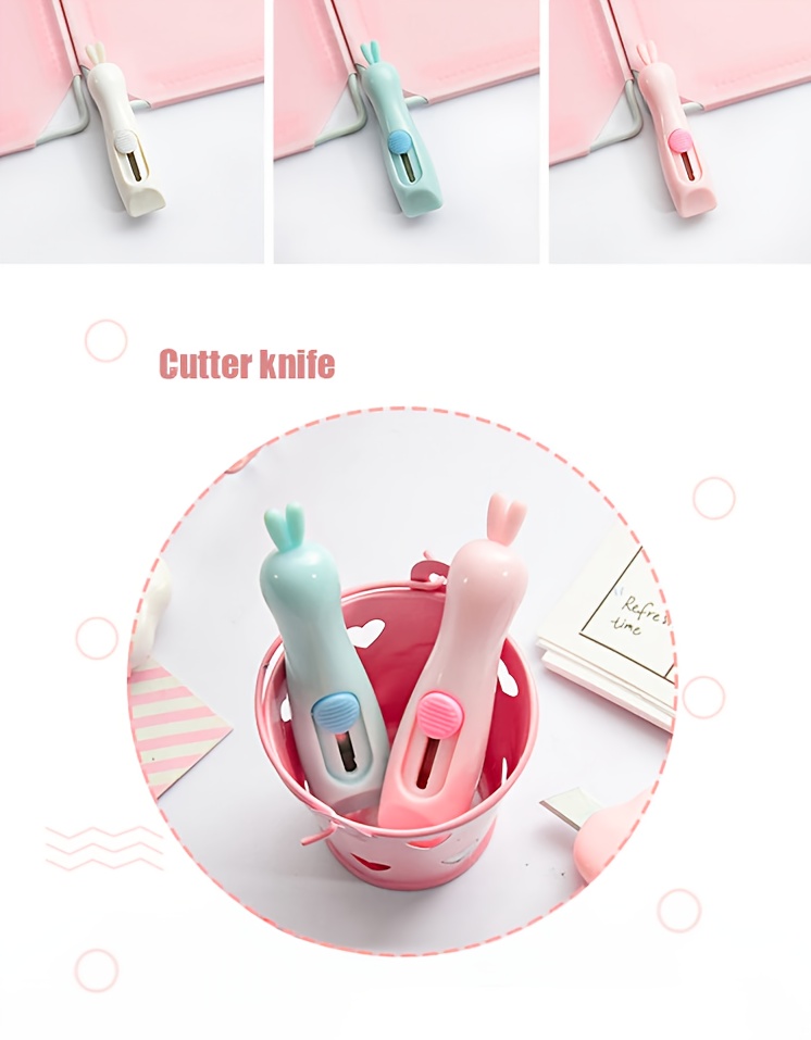 feliposi 9pcs Cloud-Shaped Mini box cutter with Retractable Blade and  Keychain Hole - Perfect for Safe and Easy Package Opening,box cutter letter