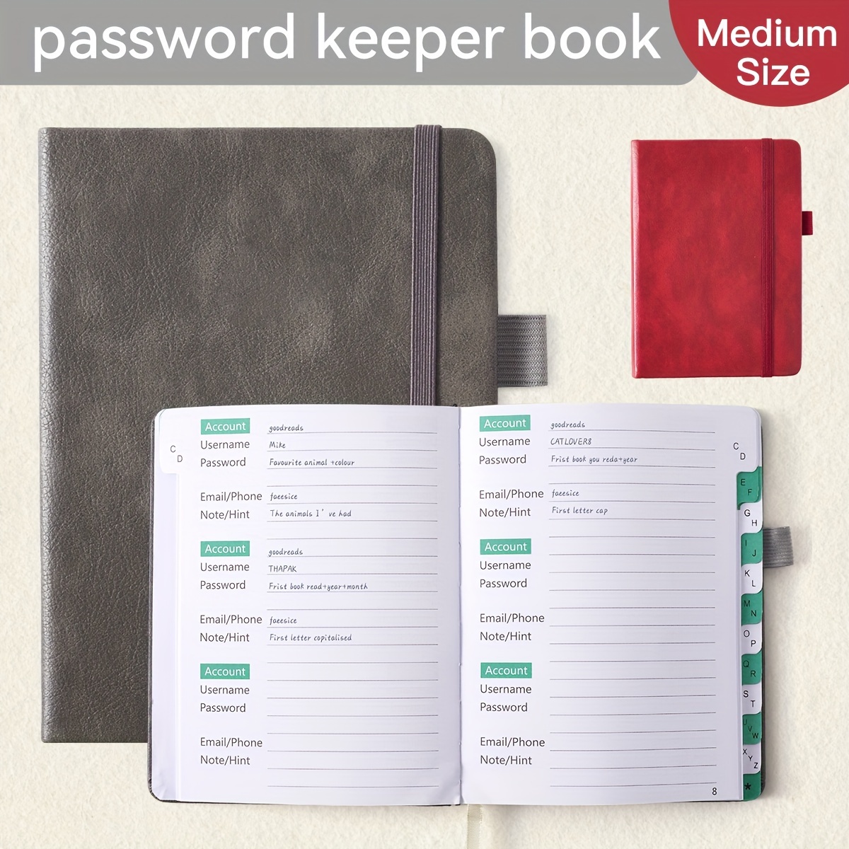 B6 Password Keeper Book Alphabetical Label Internet Address - Temu