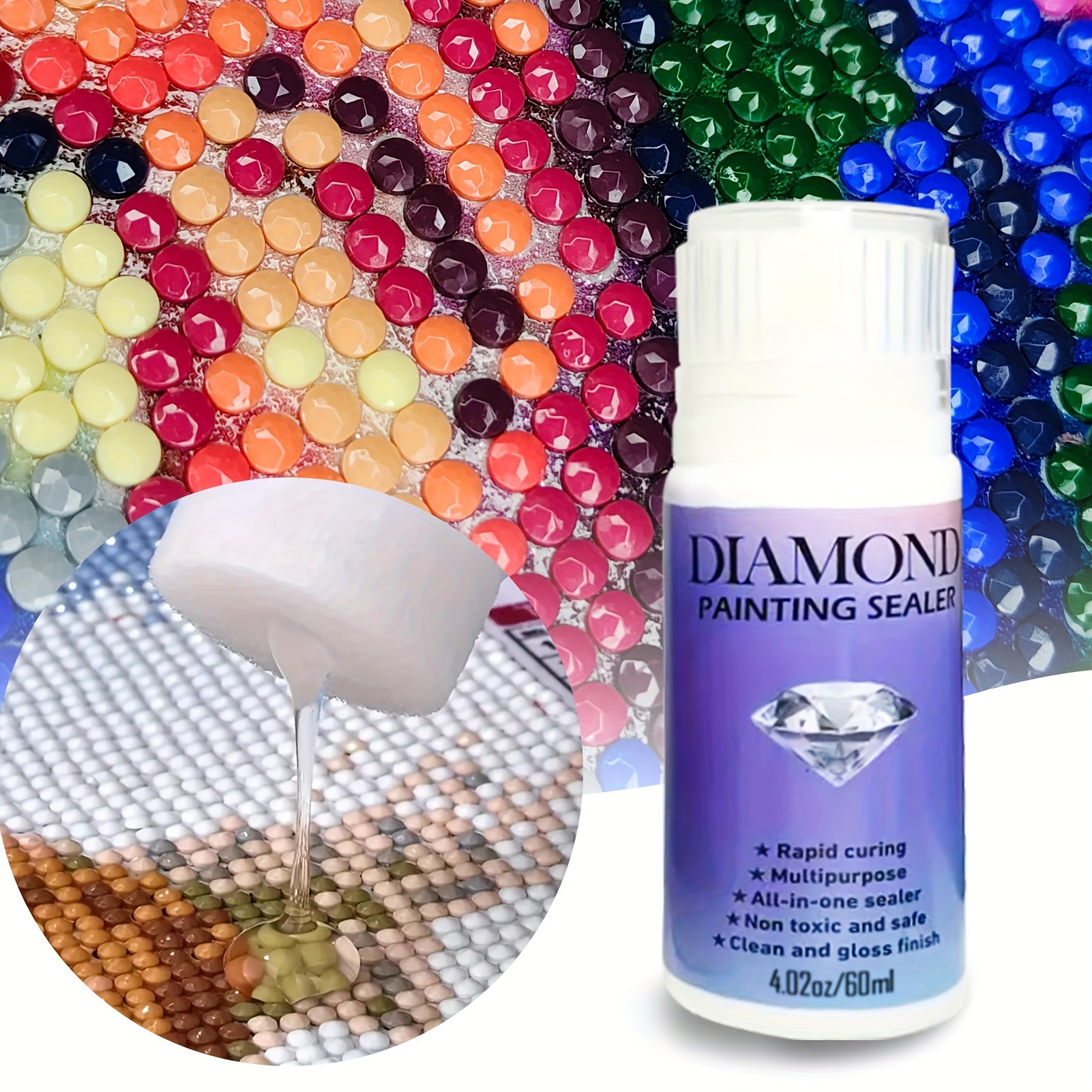 2in1 Diamond Painting Sealer 5d Diamond Painting Art Glue - Temu