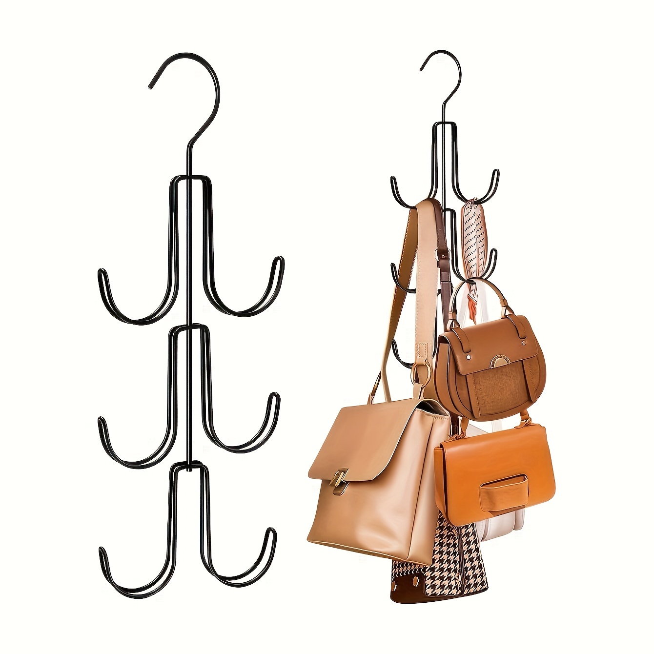 Foldable Storage Holders Creative Bag Hook Handbag Hanger - Temu