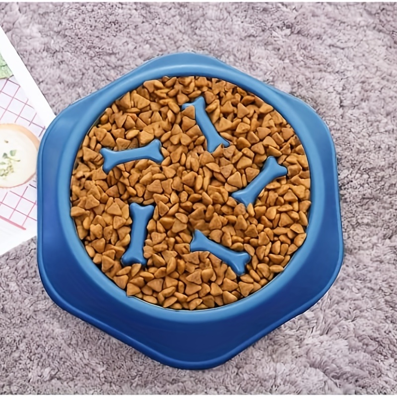 1pc Pet Food Bowl Made Of Plastic, Anti-choke Slow Feeder Dog Bowl For Dogs  And Cats