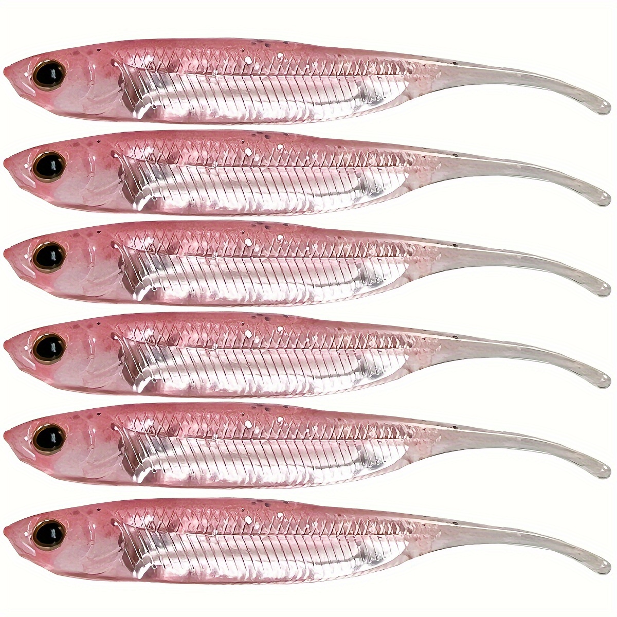 1bag Soft Plastic Swimbait Long Tail Swimbaits Bass Fishing - Temu