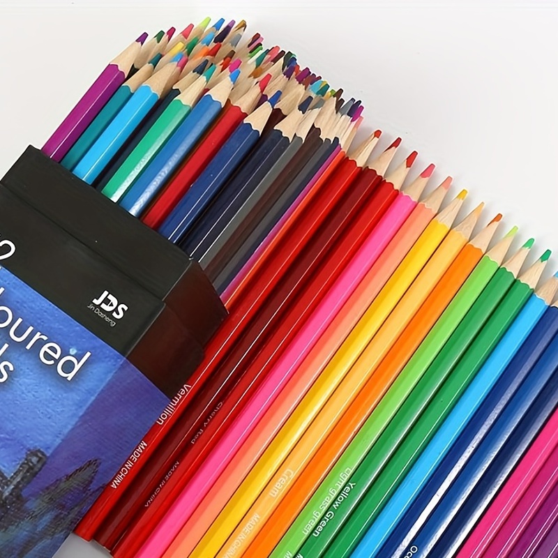 Ensemble de crayons de couleur huileux professionnels, boîte à