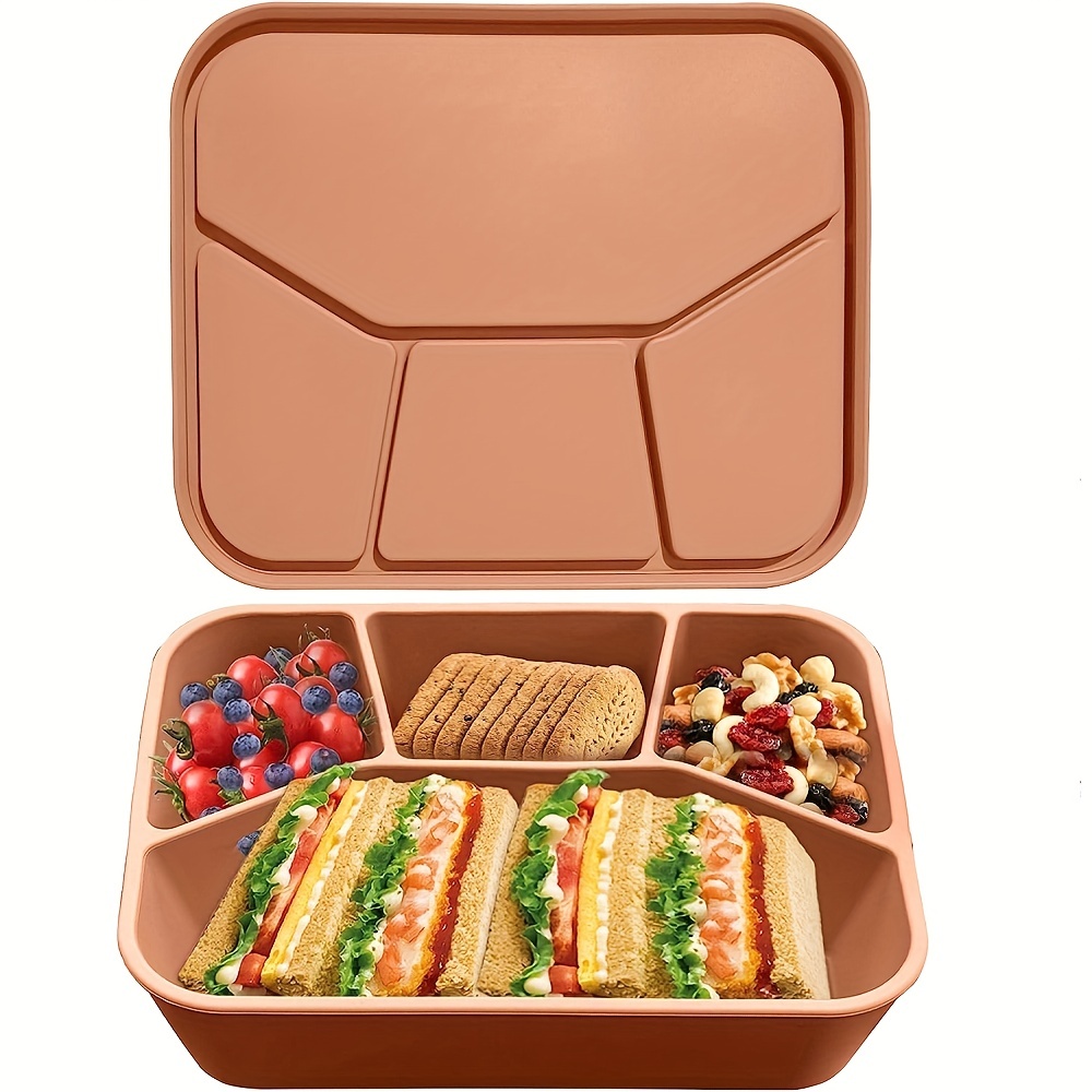 Silicone Leak-proof Bento Box, Microwave Safe Round Lunch Box, Lunch  Container - Temu