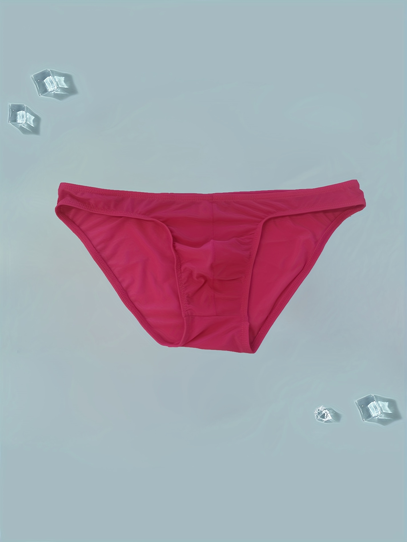 Men's Ultra thin Ice Silk Cool Briefs Sexy Low Waist Panties - Temu