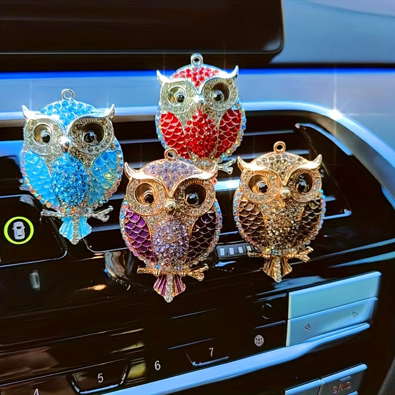 1pc Pearl Owl Car Decoration Car Air Freshener Auto Outlet Perfume