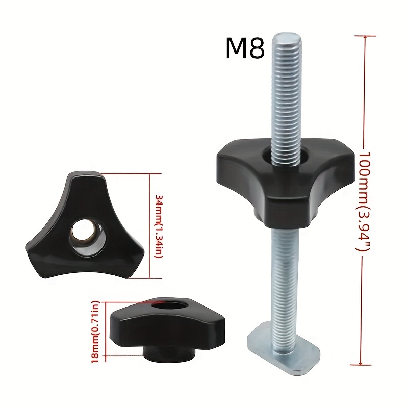 Menuiserie T Track Slider M8 T Vis M8 Nut Saw Table Acting Hold Down Clamp  For T-slot T-track Wood Work Diy Tools