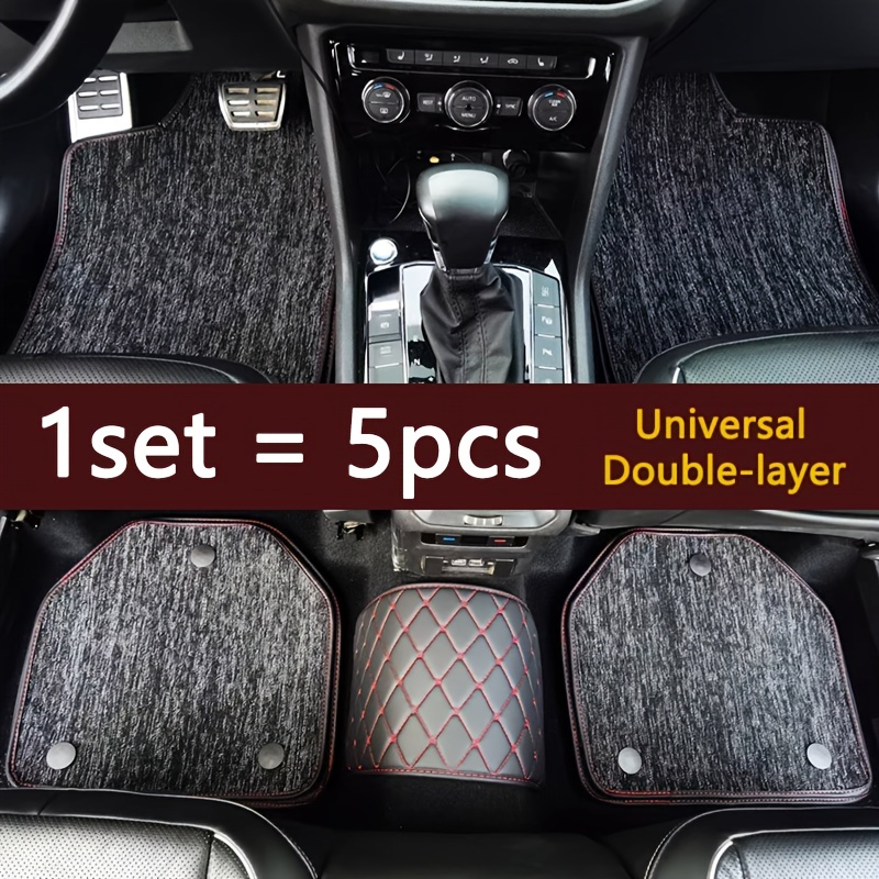 Double layer Universal Car Floor Mats Set High Quality - Temu